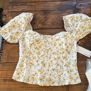 Reformation Andra linen top, NWT size 6